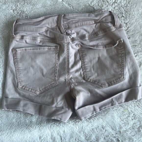 SO Light Pink Midi Ripped Cuffed Denim Shorts Size 1 (Juniors) - Picture 2 of 4